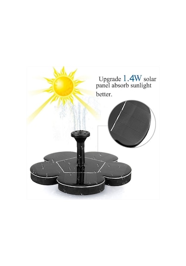 Cbtx Güneş Enerjisi Minyatür Çeşmesi Açık Püskürtme Fırçasız Su Pompası Dprinkler Siyah