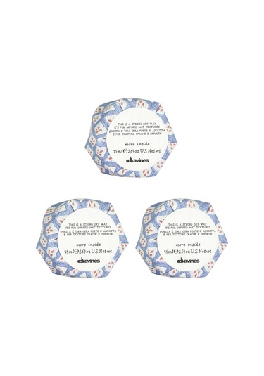 Davines Strong Dry Wax Güçlü Tutucu Kuru Wax 3 x 75 ML