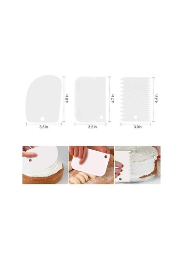 6 Adet/takım Pasta Döner Tablası Seti Dekorasyon Masası Dekorasyon Ağzı Silikon Çanta Pişirme Dıy Kombinasyonu Çok Renkli