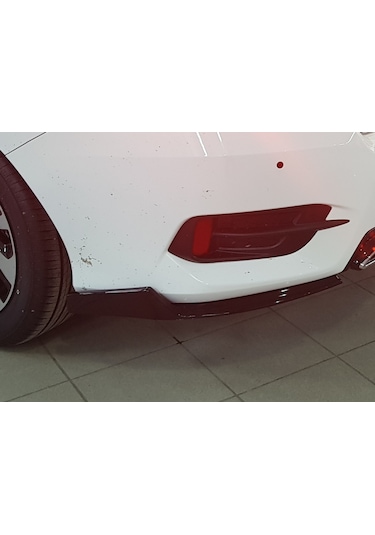 Honda Civic Fc5 Arka Tampon Flap Lip Siyah Piano Black Çıkıntılı