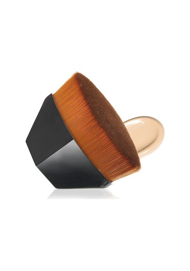 Yifomall Yumuşak Kıllı Elmas Şekilli Fondöten Fırçası - Hızlı Makyaj İçin Kapaklı