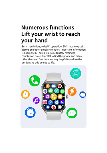 Lemestar 1.9"  Renkli Dokunmatik Ekranlı Akıllı Saat (İthalatçı Garantili)