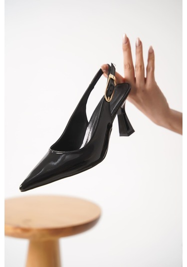 Kocadal Kocadal Ophelia Kadın Siyah Rugan Topuklu Ayakkabı Muhtelif