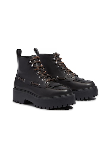 Timberland Tb0a27yz Stone Street Mid Lace Up Boot Siyah Kadın Bot Siyah
