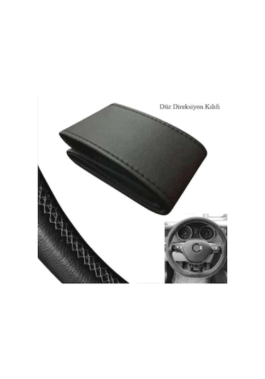 Skoda Octavia 09-12 Uyumlu Deri Direksiyon Kılıfı Kaliteli Dikmeli Siyah