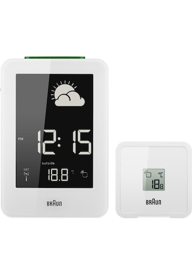 Braun Bnc013 Hava İstasyonlu Dijital Masa Saati - Beyaz