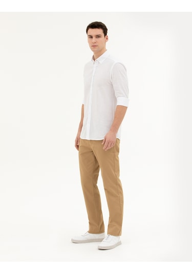 Pierre Cardin Erkek Camel Kanvas / Chino Pantolon 50288510-vr015 Camel