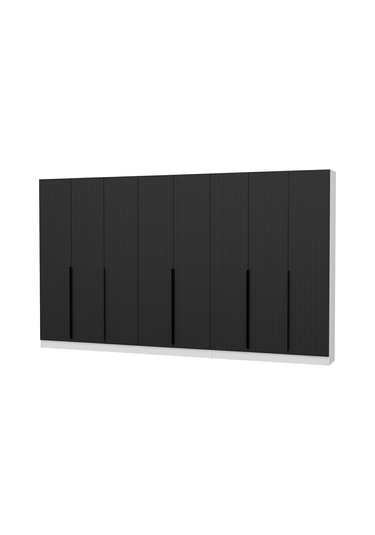 Minar Kale 210 Cm 8 Kapaklı 4b Raf Portmanto Byz Mbr Çizgili Ant