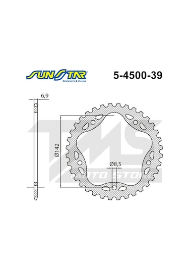 Ducati Monster 1100 Uyumlu Arka Dişli Sunstar 39 Diş (507316399)