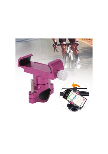 Ximistore9 Alüminyum Bisiklet Telefon Tutucu, 360 Derece Döner, 20-35mm Direk Uyumlu, 6-10cm Telefonlar İçin, Dayanıklı Ve Sağlam, Motosiklet Elektrikli Araçlar İçin Pembe Pembe