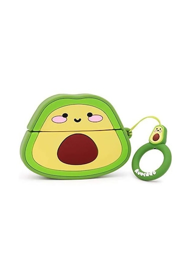 Airpods 4. Nesil 2024 Uyumlu Silikon Sevimli Figürlü Kılıf Yeşil