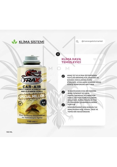 Araç İçi & Klima Koku Giderici 2 Adet