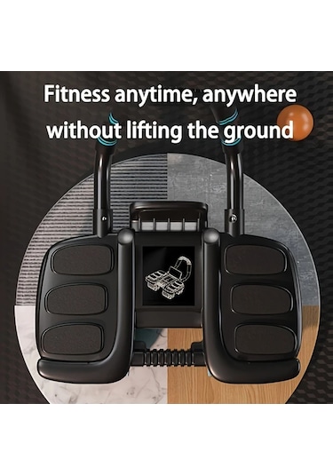 Honeybeeshop Lingpeng Akıllı Ab Roller Otomatik Geri Dönüş 4 Tekerlekli Karın Kası Aleti Siyah