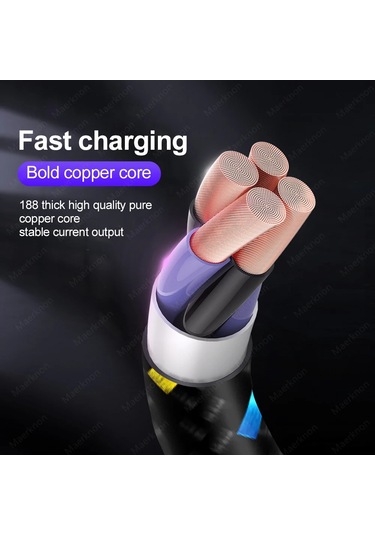 Mikro Usb Kablosu 2.4a Hızlı Şarj Cep Telefonu Şarj Tarih Kablosu Samsung Uyumlu Red Micro Usb 0.5m Diğer