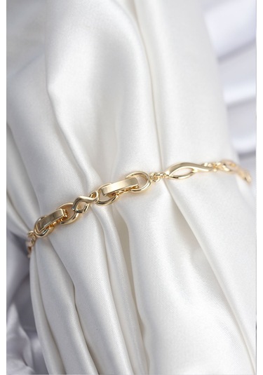 Pirinç Vıp Seri Gold Renk Sıralı Damla Model Kadın Bileklik Altın