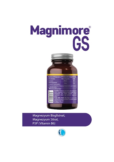 Magnimore GS Magnezyum 60 Bitkisel Kapsül Bisglisinat Sitrat