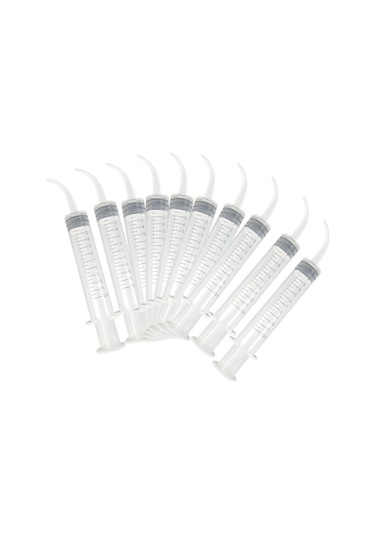 Moveevo Diş Temizleme Şırınga Seti - 10 Adet Plastik Ağız Bakım Ucu İle Profesyonel Diş Beyazlatma