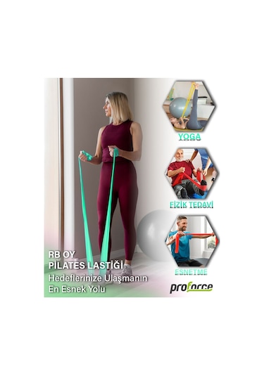 Pilates Lastiği Orta Sert Rb Oy Yeşil