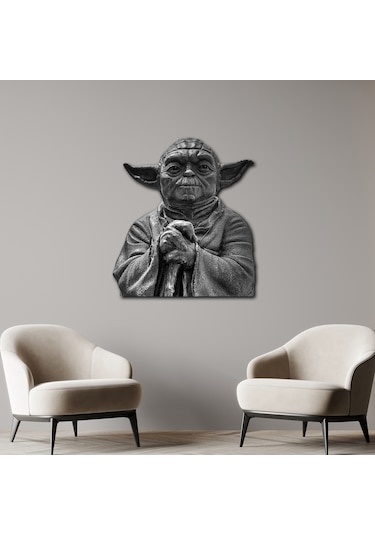 Star Wars Usta Yoda Büstü Metal Tablo