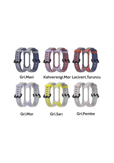 Mijobs Xiaomi Mi Band 5-4 Çift Renk Kayış Kordon (258825908)