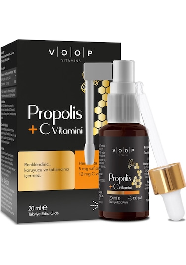 Voop Propolis + C Vitamini Sprey-Damla 20 ML