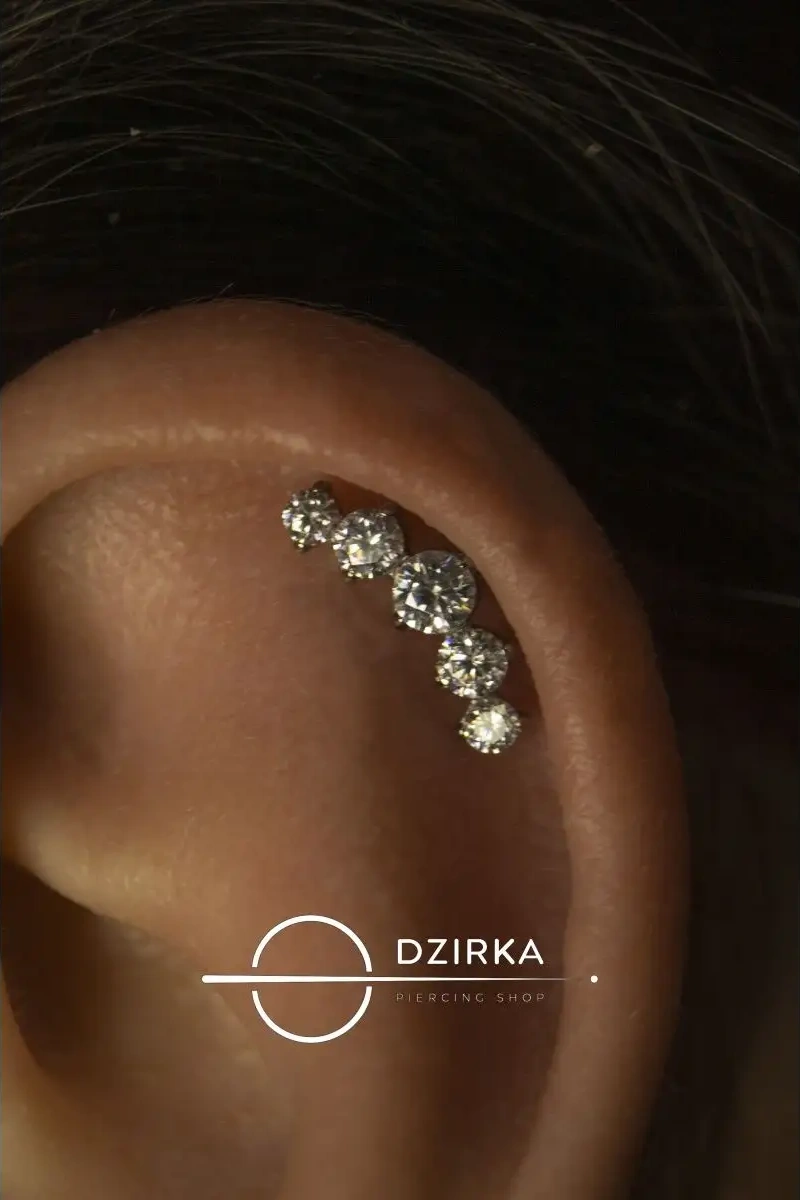 Dzirka Titan Labret Küpe Kulak Burun Dudak Piercing 140581257 Gri