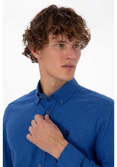 U.s. Polo Assn. Erkek Mavi Gömlek Basic 50316721-vr212 Royal Blue