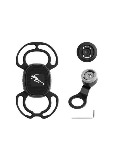 Tongxida Genel Kullanım Bisiklet Kök Telefon Tutucu Sürme Bisiklet Cep Telefonu Montaj Braketi Silikon Sabitleme Tutucu Açık Füme - Füme - Kahverengi