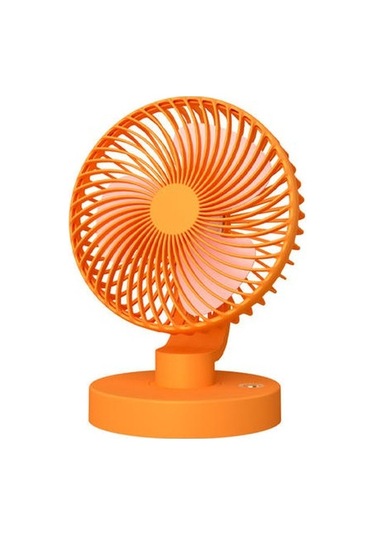 1200 Mah Plastik Elle Tutulan Fan, Basit, Taşınabilir, Çok Işlevli, Büyük Rüzgar Ve Sessiz Fan G9mwk0 Turuncu