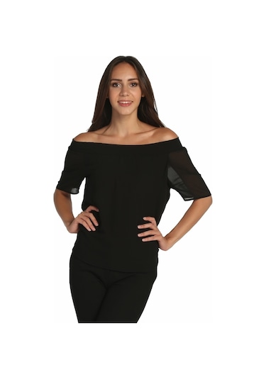 Bulalgiy Kadın Siyah Carmen Bluz - Bga100221