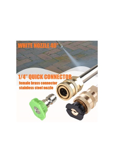 Wezone Geniş Açılı Metal Uzatma Çubuğu Ve 5 Nozul Seti İle K Serisi Basınçlı Yıkama Makineleri İçin Çok Renkli