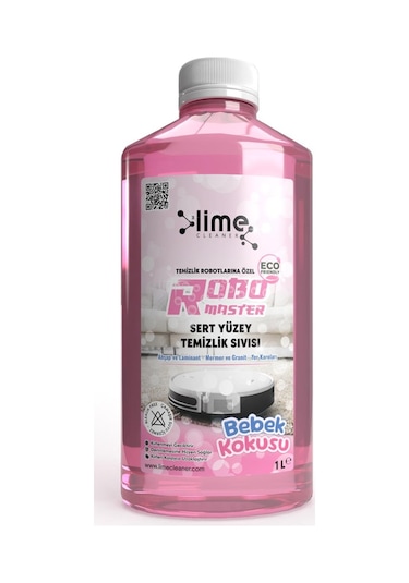 Robo Master Akıllı Robot Süpürge Suyu, Mop Suyu Yüzey Temizleyici Robot Deterjanı Bebek Kokusu 1 Lt Diğer