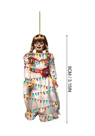 Dofolink Akrilik Noel Ağaç Örgüsü Araç Gerçekçi Ayna Asısı - 6 Adet 1 ,2 ,3 ,4 ,7 ,8 Noel Dekorasyonu Hediyelik Etiket