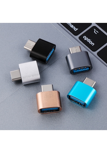 Gplus Apple Uyumlu MacBook Pc Telefon Usb Typec Çevirici Otg Siyah