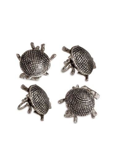 Jumbo Deep Sea Mercan 4'lü Peçete Halkası Çelik