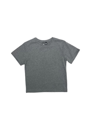 Antrasit Çocuk T-shirt Kız Erkek Unisex %100 Pamuk Antrasit