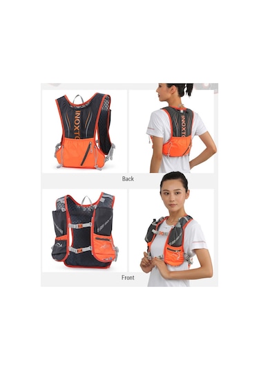 Inoxto 5l Hidrasyon Yeleği Sırt Çantası Su Koşu Yeleği Paketi, Yeşil