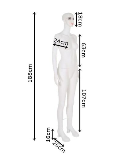 Rafburada Rafburada® Bay-Bayan Boy Mankeni,Makyajlı Boy Manken,Vitrin Manke