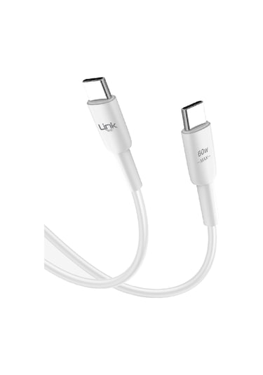 LinkTech K604 Safe Type-C - Type-C 60W Hızlı Data ve Şarj Kablosu 1mt