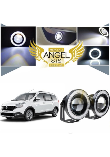 Dacia Lodgy Uyumlu, Universal Mercekli Led Sis Farı, 76mm Beyaz Renk