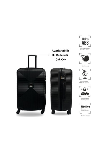 Anhelo Bowtie Abs Büyük Boy Valiz Saks Mavi Saks Mavi