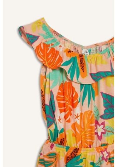 Defacto Kız Çocuk Desenli Kolsuz Tulum E5803a825smpn4 Pembe