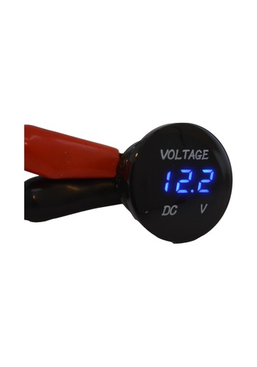 12v 24v Dc Voltmetre Yuvarlak Bombeli
