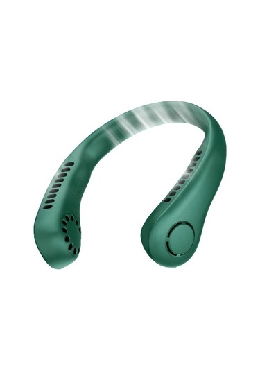 Yapraksız Asılı Boyunlu Küçük Fan Taşınabilir Fan Büyük Rüzgar 3472 Sap Yeşili