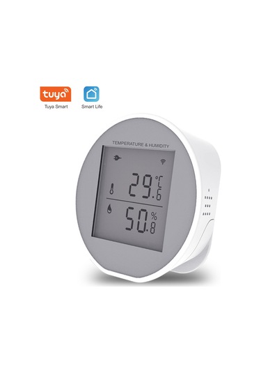 Akıllı Wifi Sıcaklık Nem Monitörü Kablosuz Sıcaklık Beyaz