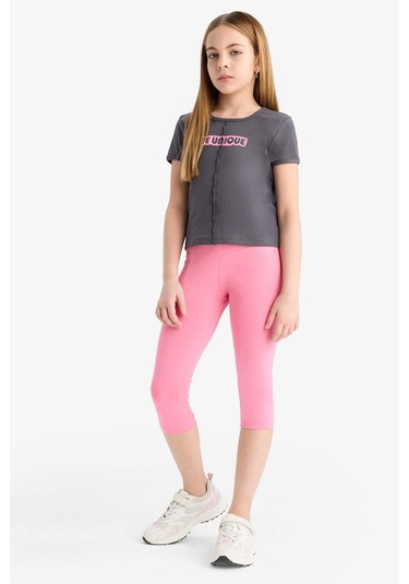 Defacto Kız Çocuk Midi Tayt B5656a825smpn666 Pembe