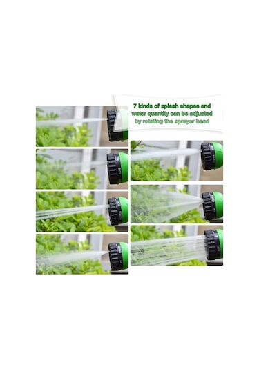 Pazly Genişletilebilir Bahçe Hortumu 25ft Mavi, Esnek Sulama, Araç Yıkama, Bahçe Sulama İçin