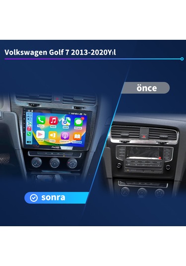 Volkswagen Golf 7 2013-2020yıl 4gb Ram 32gb Rom Carplay Multimedy