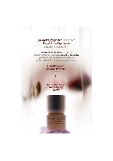 Peptit İçerikli, Cilde Sıkı Görünüm Kazandıran Ampul Goodal Peony Peptide Volume Ampoule