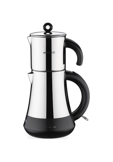 Korkmaz Hasbahçe Elektrikli Çaydanlık Parlak-siyah